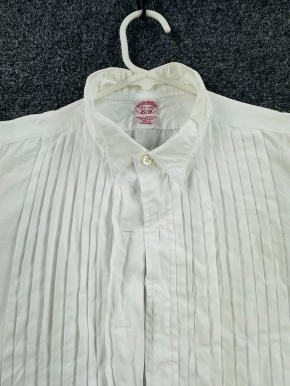 VTG Brooks Brothers Formal All Cotton Broadcloth French Cuff 15.5 34 Button-Down